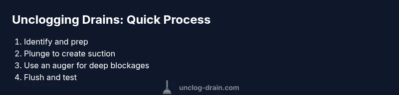 Process diagram for unclogging home drains
