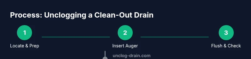 Infographic: 3-step process to unclog a clean-out drain