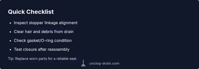 Checklist for fixing bathtub drain stopper and preventing leaks