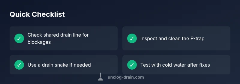 Checklist for unclogging two kitchen sinks