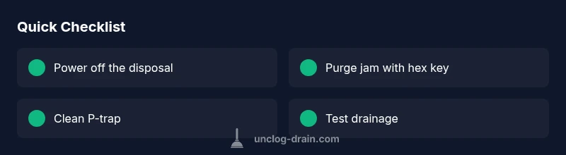 Checklist for diagnosing a sink with garbage disposal not draining
